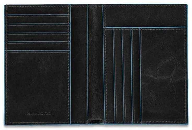Кошелек мужской Piquadro Blue Square, кожа натуральная, черный  [pu1393b2r/n]